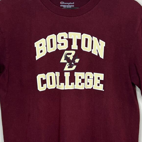 Champion Boston College T-Shirt Short Sleeves Size YXL BC Eagles Crew Neckline - Picture 4 of 9